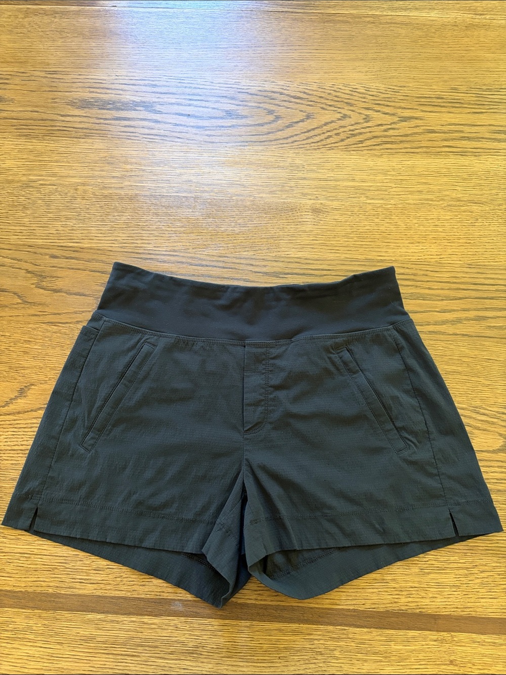 Athleta Trekkie North Black Performance High-Rise Athletic Shorts